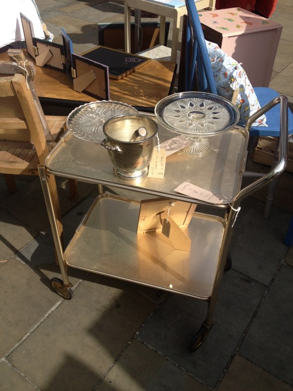 Drinks trolley on sale by Dolly Did It, Herne Hill market
