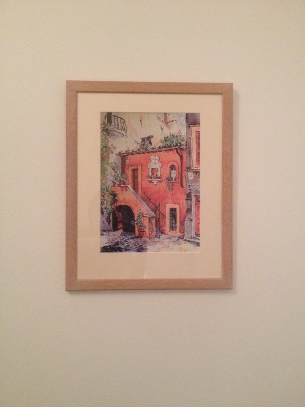 The Italian illustration framed by Noel Studios, Balham