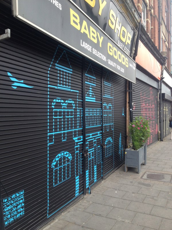 artwork on shop fronts in West Norwood