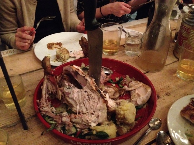 All gone: this chicken had no chance with us